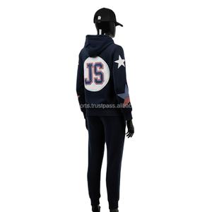 Women Premium <b>Fleece</b> Tracksuit 300 GSM Soft Cotton Polyester <b>Navy</b> Blue with Custom Embroidered Logo JS Tracksuits Plus size - Product Image 5