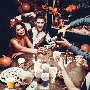 Gobelets en papier biodégradables pour Halloween, lot de 8 oz, gobelets à café jetables en forme de citrouille, assortiment de fêtes, boissons froides, café, thé - Product Image 6