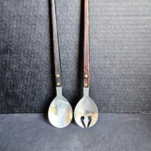 ชุดอุปกรณ์สลัด202/304สแตนเลสเกรดปรับแต่งได้ชุดอุปกรณ์โลหะเคลือบ PVD โรงงานเคลือบ PVD ชุดไม้ถูพื้น2-24ชิ้น - Product Image 6