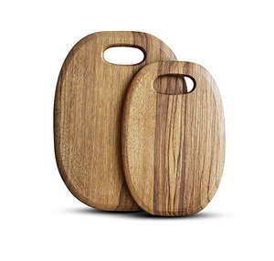 Tabla de cortar de madera duradera con borde de ranura de madera de acacia para cocina de hotel rebanar carne, verduras y platos de queso - Product Image 2