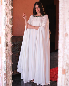 Caftan noir brodé papillon Abaya pour femmes arabes Nouveaux modèles d'abaya caftan tissu Nida Prix de gros Meilleure vente - Product Image 4