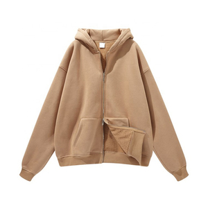 OEM personalizado de los hombres de doble punta cremallera pulóver sudaderas con capucha de alta calidad con cremallera completa sudaderas con capucha de algodón de lana de los hombres - Product Image 4
