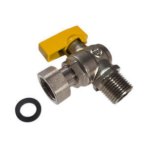 Válvula de Bola de Latón Niquelado HM de 1/2'' EN 331, Palanca Manual M/M o M/F para Gas Natural, GLP, Agua y Aceite - Product Image 2