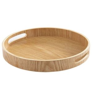 GARDEN HANDMADE GOOD WOODEN ROUND DECORATIVE TRAY Wooden Round Serving Tray Large Round Wooden tray - Product Image 2
