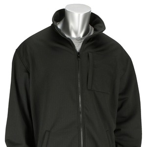 Chaqueta de trabajo de seguridad Softshell amarilla Hi Vis completamente personalizada más vendida con ribete negro y múltiples bolsillos - Product Image 5