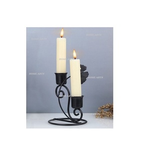 Porte-bougie standard pour hôtel et restaurant, design classique, couleur noire, en fer, à prix compétitif - Product Image 3