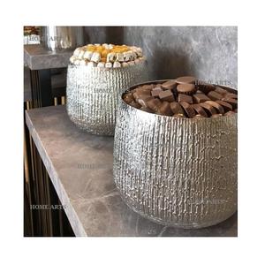 Bol à chocolat en aluminium fait main Design fantastique Bol à dessert pour collations couleur argent à un prix abordable - Product Image 4