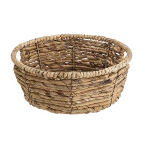 Cesta de Almacenamiento Decorativa Redonda Tejida con Jacinto de Agua, Cesta de Almacenamiento Hecha a Mano, Ecológica, Hecha en Vietnam - Product Image 1