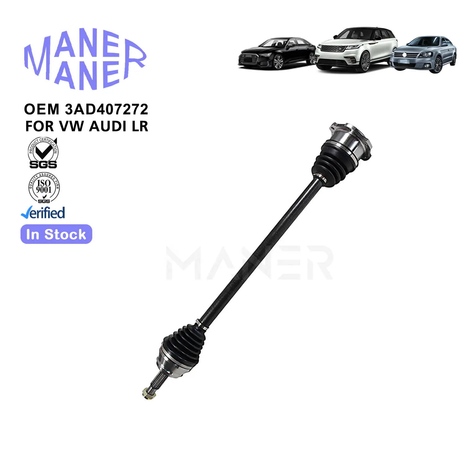 Sistemas de suspensión automática MANER 3AD407272 5Q0407764BX 1K0407272JR 1K0407272KJ eje de transmisión bien hecho de fabricación para VW Audi