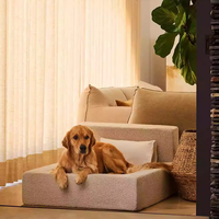 Coussin de lit pour chien moderne 100% coton, confortable, pour chien et chat, meuble de salon, amovible, lavable, portable
