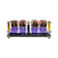 Jam tabung cahaya 4-bit, tabung jam RGB Digital LED bersinar tabung untuk dekorasi Desktop rumah kotak kemasan mewah ide hadiah