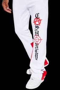 Pantalon de jogging à la mode personnalisé OEM Pantalons évasés à pile fendue pour hommes Pantalons à cordon de serrage Survêtements décontractés Pantalon de survêtement évasé de grande taille - Product Image 6