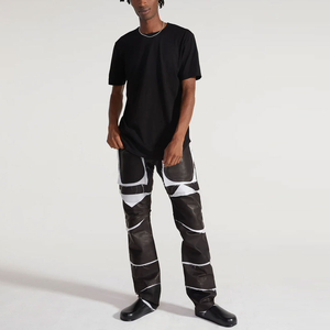 Pantalon de survêtement pour homme en cuir élégant et personnalisable, tendance, respirant, streetwear, taille mi-haute, fermeture à boutons, léger - Product Image 6