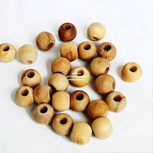 Cuentas de madera grandes naturales Cuentas espaciadoras sin terminar 15x29mm Cuentas de madera de colores personalizadas en forma y tamaño Entrega rápida desde la India - Product Image 5
