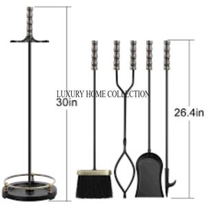 Best-Selling Heavy-Duty Steel Fire Pit Tools Rustproof Ergonomic <b>Heat</b>-Resistant Grips Easy Handling <b>Log</b> Holder - Product Image 6