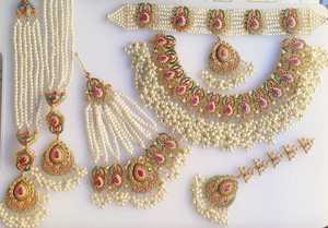 OEM 2025 Parures de bijoux plaquées or 18 carats pour mariée indienne et pakistanaise, nouveaux modèles de colliers et boucles d'oreilles pour adultes - Product Image 2