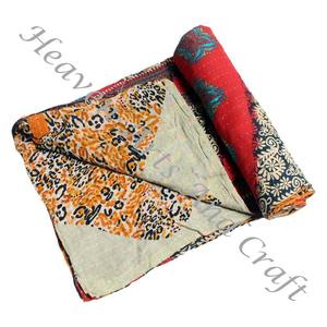Kantha <b>Quilt</b> Gudari Kantha <b>Quilt</b> Gudari Hot Selling Wholesale Gold Supplier GD2039 Handmade Kantha <b>Quilt</b> Cotton Printed <b>Indian</b> - Product Image 5