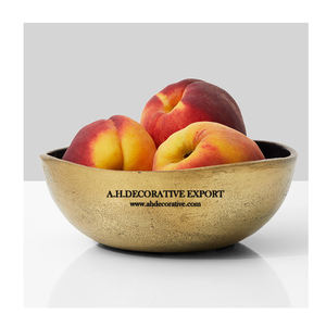 Juego de cuencos de latón antiguo para decoración del hogar y boda, Juego de 2 tazones de Metal con acabado antiguo para flores - Product Image 5