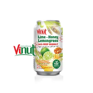 Produk baru 11.1 floz Vinut Lime, madu, Lemongrass jus minuman pribadi label OEM ODM HALAL BRC