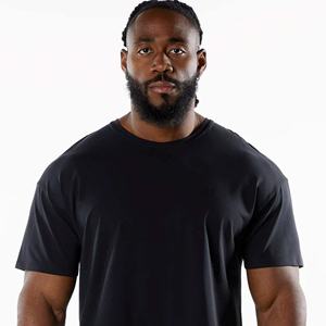 Best Selling Men's 100% Cotton T-Shirts High Quality Summer Casual Plain Color Short Sleeve Lightweight OEM Customized Worsted - Product Image 5