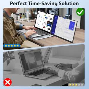 Monitores Portátiles LCD IPS <span class=keywords><strong>de</strong></span> 15.6 Pulgadas con Precio Promocional, Pantalla Extensora FHD 1080P, Desmontable, Plug-Play, Pantalla Dual para Portátiles Empresariales - Product Image 6