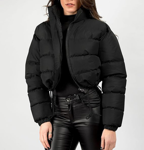 OEM Mujeres Invierno Crop Puffer Chaqueta Ropa De Mujer Nuevo Diseño De Alta Calidad Crop Custom Made Bubble Chaquetas Para Mujeres - Product Image 4