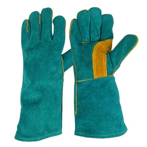 Gants de soudage en cuir de qualité supérieure avec doublure en polaire Protection contre les éclaboussures de métal fondu pour le soudage MIG/TIG - Product Image 1
