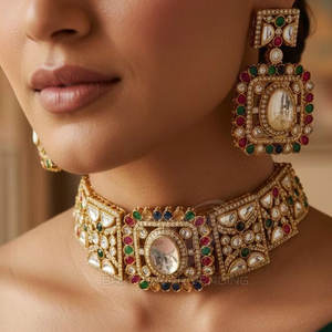 Conjunto de Joyas de Novia para Mujer, Conjunto de Collar y Aretes, Conjunto de Joyas de Cobre de Alta Calidad con Circonita Cúbica - Product Image 2