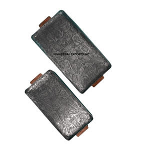 Plateau à chocolat décoratif durable fini antique argenté de qualité supérieure fait à la main écologique multifonctionnel personnalisé - Product Image 1