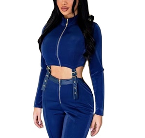 Ensemble survêtement en velours personnalisé 2 pièces, jogging, automne hiver, survêtement en velours pour femmes 2026 - Product Image 5