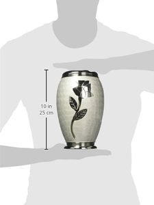 Urna de cremación para cenizas humanas-Tamaño adulto-Hecha a mano en latón-Exhibir urna en casa o en nicho en el columbario-Modelo Talia - Product Image 5