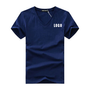 Camisetas informales de manga corta con cuello en V para hombre de alta calidad, 100% algodón, Material sostenible de secado rápido - Product Image 4