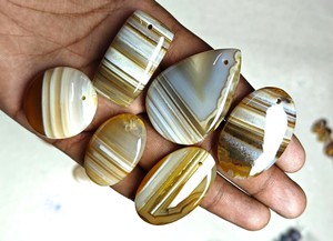 อัญมณีสีเหลืองธรรมชาติและขอบหินอาเกตทรงหลวมขนาดรูปร่างผสมอัญมณีจากอเมริกาเจาะ2025ฟรี - Product Image 5