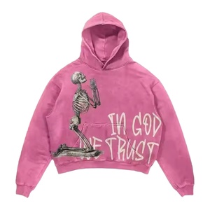 Sweat-shirt unisexe à capuche personnalisé OEM, modèle 2024 le plus vendu, en molleton 100 % coton délavé, en tissu éponge français, écologique - Product Image 6