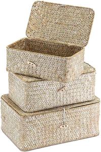 La mejor opción Cesta de almacenamiento de bambú hecha a mano Cesta Vintage para cocina Comedor Embalaje OEM en Vietnam - Product Image 5