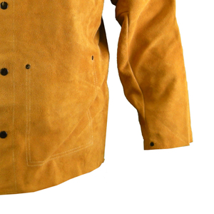 Veste de travail de soudage en cuir de vache fendu résistant aux flammes de haute qualité pour hommes et femmes vêtements de sécurité - Product Image 3