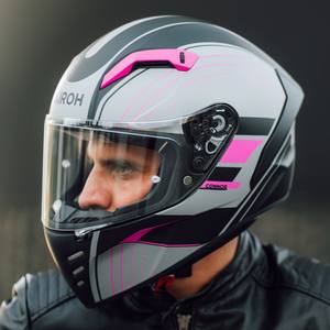 Casco de Motocicleta Abatible Airoh Connor Achieve con Doble Visera, Certificado DOT, Acabado Gráfico Rosa Mate, para Mujer, 4 Estaciones, Talla M - Product Image 5
