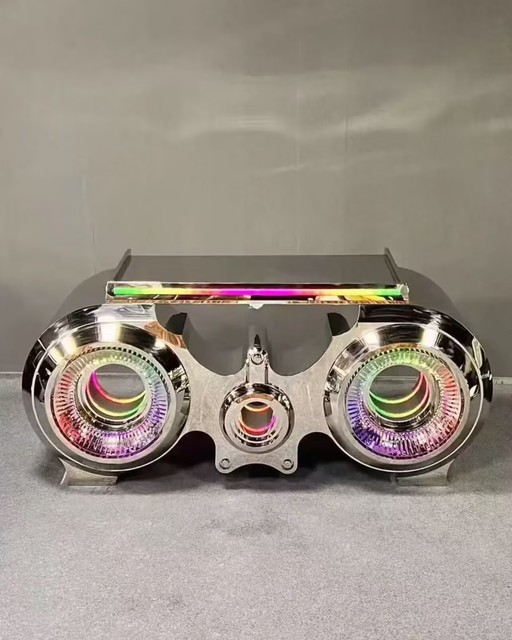 Stainless Steel DJ Booth Indoor Club Events Home 2meters Length Led DJ Booth Charming Led With Lights