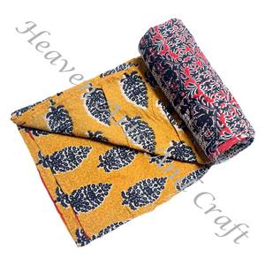 Colcha Kantha Gudari, Colcha Kantha Gudari, Venta al por Mayor, Proveedor de Oro, GD2155, Colcha Kantha Hecha a Mano, Algodón Estampado Indio - Product Image 1