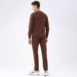 Vente en gros de haute qualité 2 pièces ensemble de survêtement pour hommes coupe ample col rond chemise de survêtement pantalon de survêtement ensemble hiver extérieur - Product Image 5