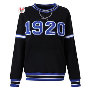 Sudadera de algodón con bordado de la hermandad Zeta Phi Beta, diseño casual de corte regular, estilo oversized. - Product Image 6