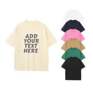 Vente en gros de t-shirts surdimensionnés en coton lourd de 230g pour hommes, style streetwear décontracté, graphique personnalisé, plusieurs couleurs, longue longueur - Product Image 2