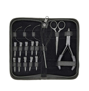 Surgical Grade Stainless Steel <b>Micro</b> Beads Remover Plier Multi-Functional Commercial Use Hair <b>Extension</b> Tool Kit C Type Needles - Product Image 2