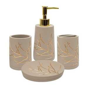 Ensemble de salle de bain 4 pièces en résine de luxe fait à la main d'Inde Modèle d'ange durable - Product Image 3