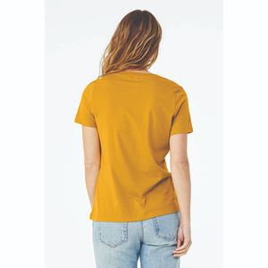 Recién llegado, camiseta ligera de secado rápido para mujer con cuello en V, Material de algodón 100%, manga corta transpirable, Impresión de logotipo personalizado - Product Image 3