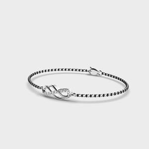 สร้อยข้อมือเพชรแล็บโกรว์ Mangal Sutra สำหรับผู้หญิง Infinity Love ทำจากเงินแท้ 925 - Product Image 2