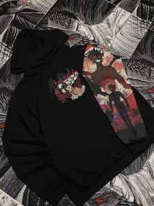 Sweat-shirts à capuche à coupe régulière personnalisés, très vendus, sweat-shirt brodé Black Clover, anime, manches en tapisserie, streetwear surdimensionné - Product Image 4
