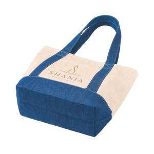 Bolso de Mezclilla Icónico Personalizado, Resistente al Agua, con Bordado de Letras, Cadenas Decorativas, Cierre de Cremallera, Forro Portátil de Algodón/Poliéster - Product Image 3