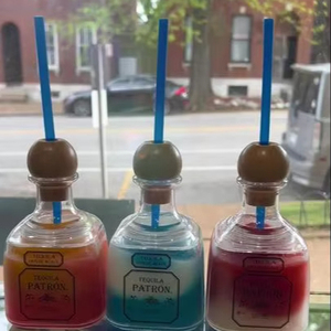 Food Grade PS, NOT Toxic PC ( Polycarbonate with BPA), Patron Tequila Plastic Replica Bottle <b>Drinking</b> Cup Vessel 375ML, - Product Image 4