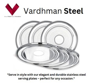 Assiettes alimentaires en métal en acier inoxydable Assiette à dîner ronde Assiette de service pour restaurant de fête à usage quotidien - Product Image 2